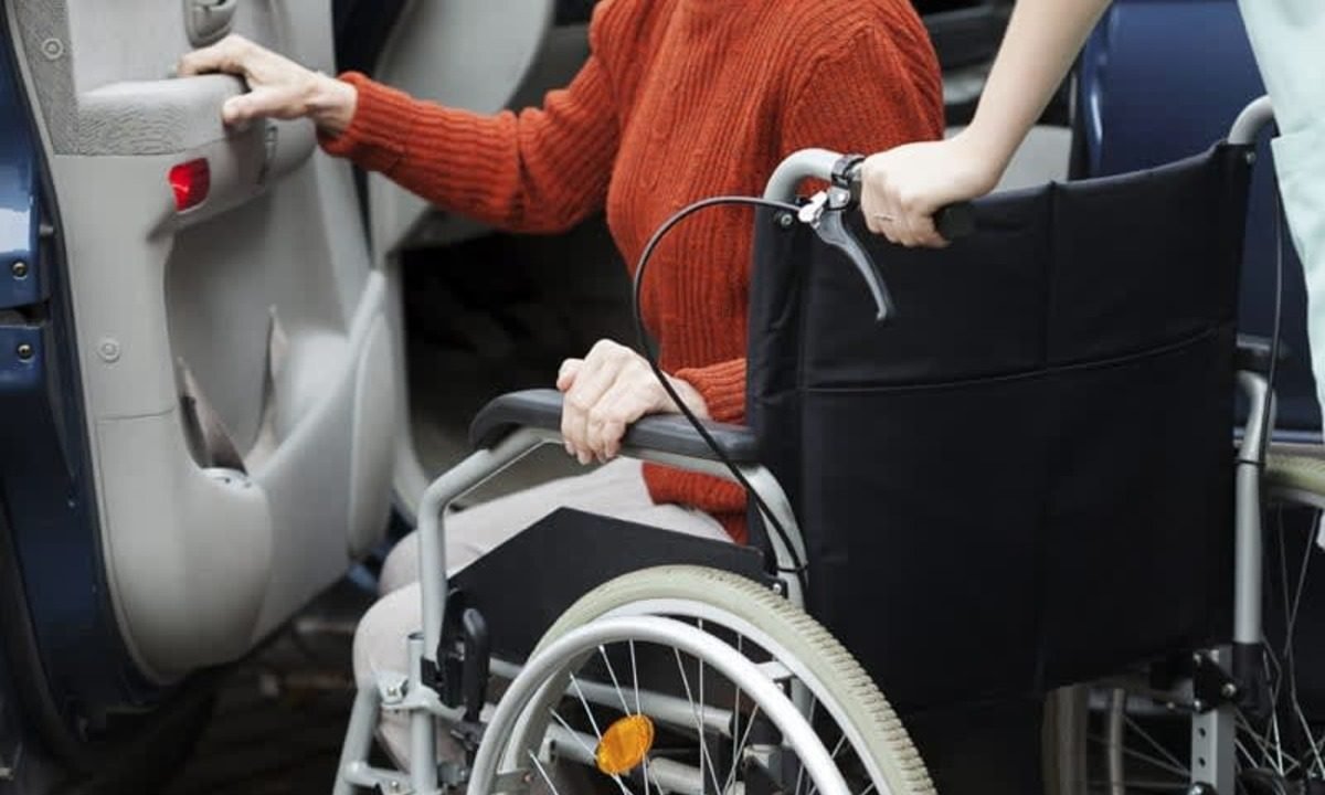 lady on a wheelchair