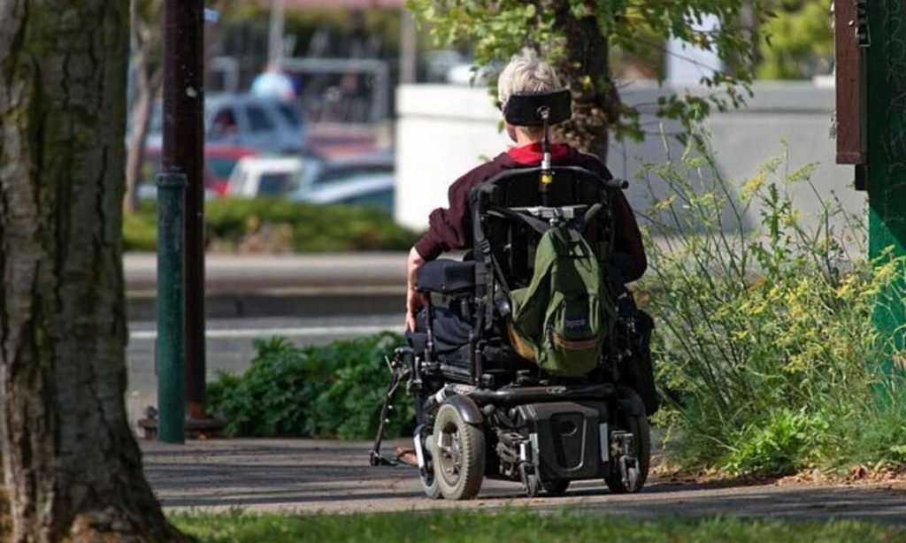 person on a wheelchair